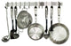 Handcrafted 36" Easy Mount Wall Rack w 6 Hooks, Stainless Steel