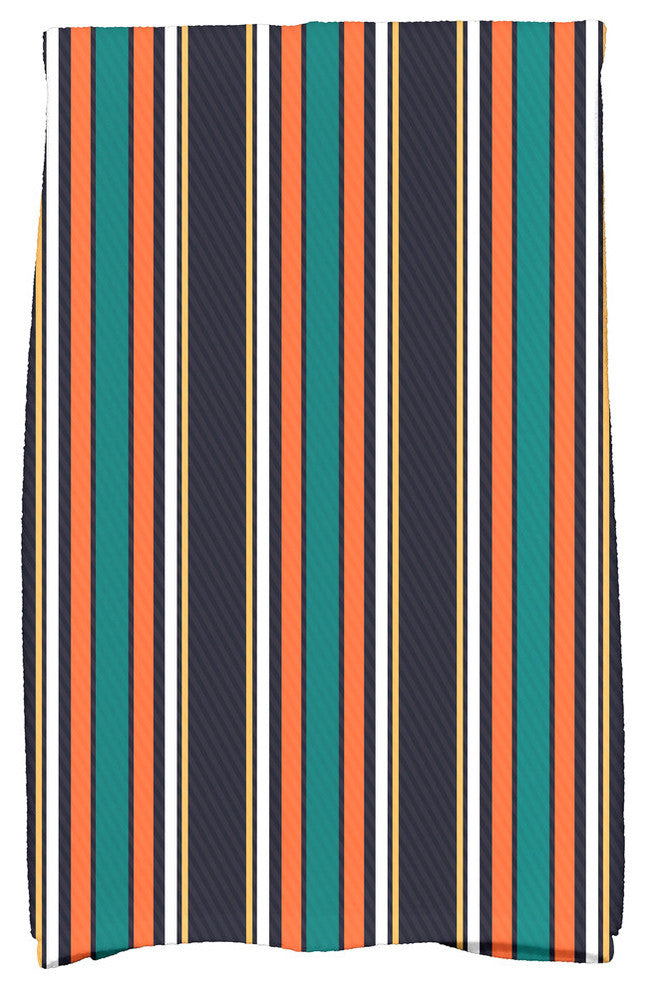 Multi-Stripe, Stripe Print Hand Towel, Orange