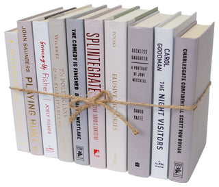 Decorative Books - Marble Book Bundle - 1 foot of Grey Books