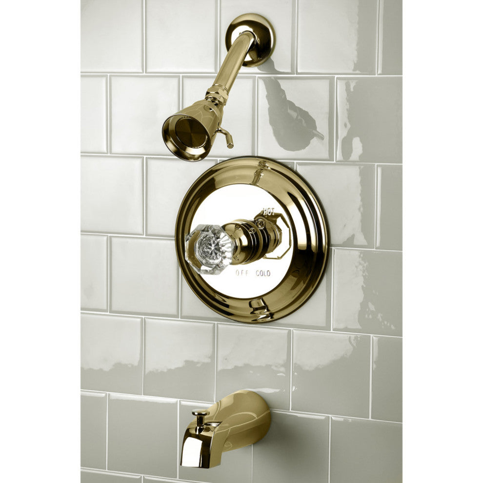 Kingston Brass Single-Handle Tub and Shower Faucet, Polished Brass