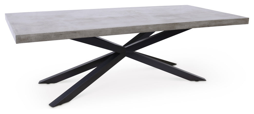 Mixx Hunter Dining Table, Black Frame, Dark Gray Top