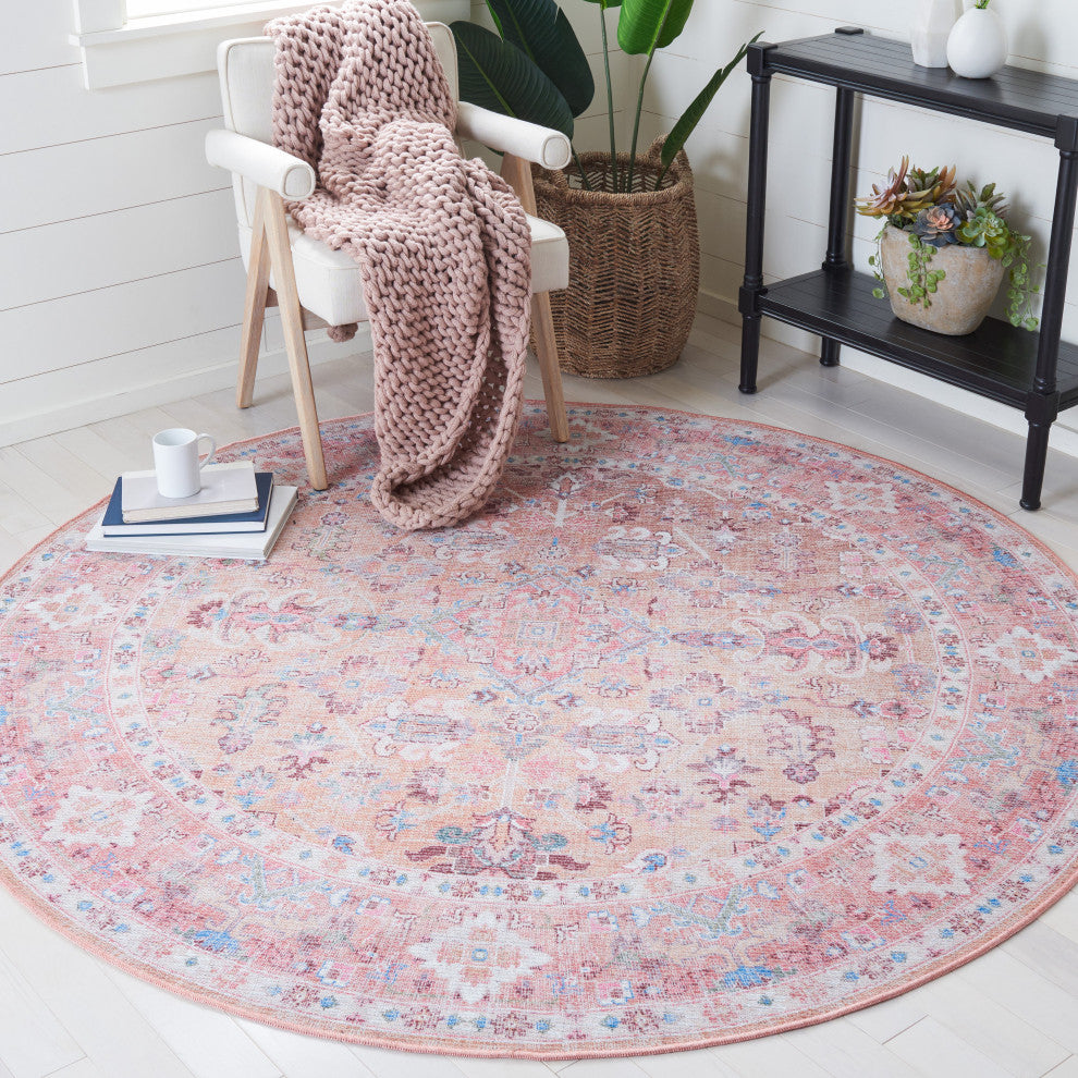 Safavieh Serapi Sep515B Vintage and Distressed Rug, Beige and Pink, 5'3"x7'6"