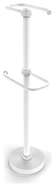 Free Standing Two Roll Toilet Tissue Stand, Matte White