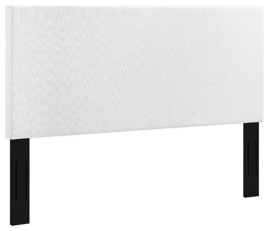 Taylor Full/Queen Upholstered Linen Fabric Headboard, White
