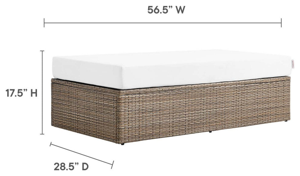 MODWAY Convene Outdoor Patio Outdoor Patio Rectangle Ottoman