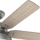 Hunter Fan Company 52" Mill Valley Matte Silver Ceiling Fan With Light