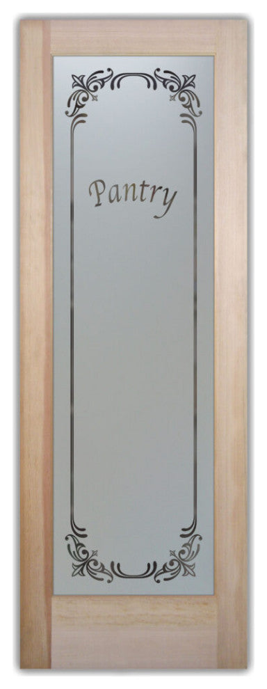 Pantry Door - Lenora - Primed - 24" x 84" - Knob on Left - Push Open