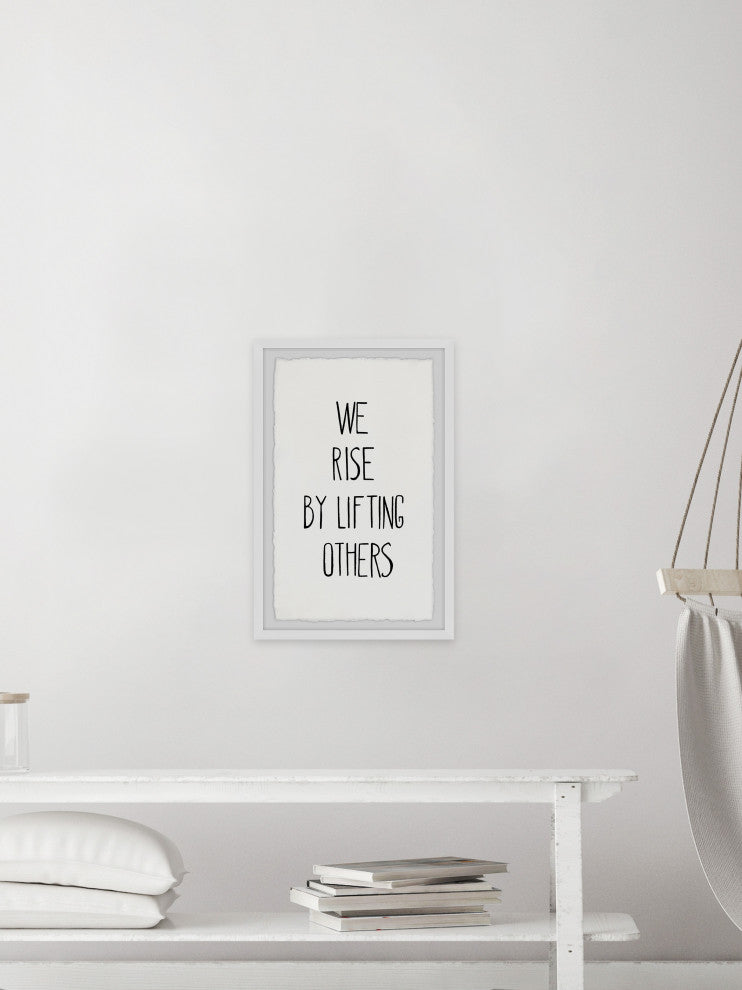 "Rise by Lifting Others" Framed Painting Print, 12x18