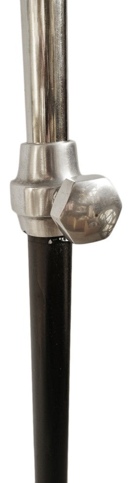 Consigned Chrome Industrial Floor Lamp on Wheels