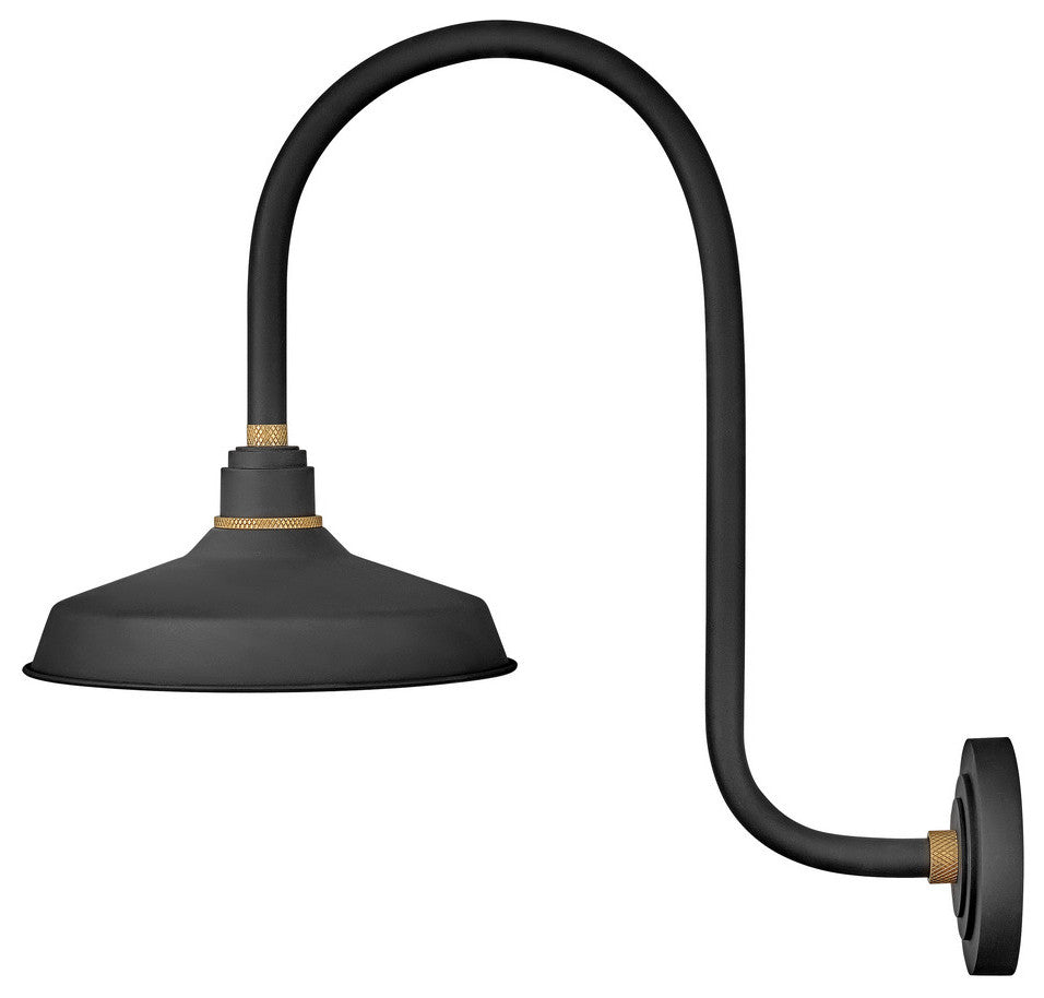 Hinkley Foundry 1-Light Outdoor Wall Mount Lantern, Textured Black