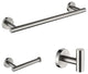 3-Piece Wall Mounted Bathroom Accessory Set, Brushed Nickel