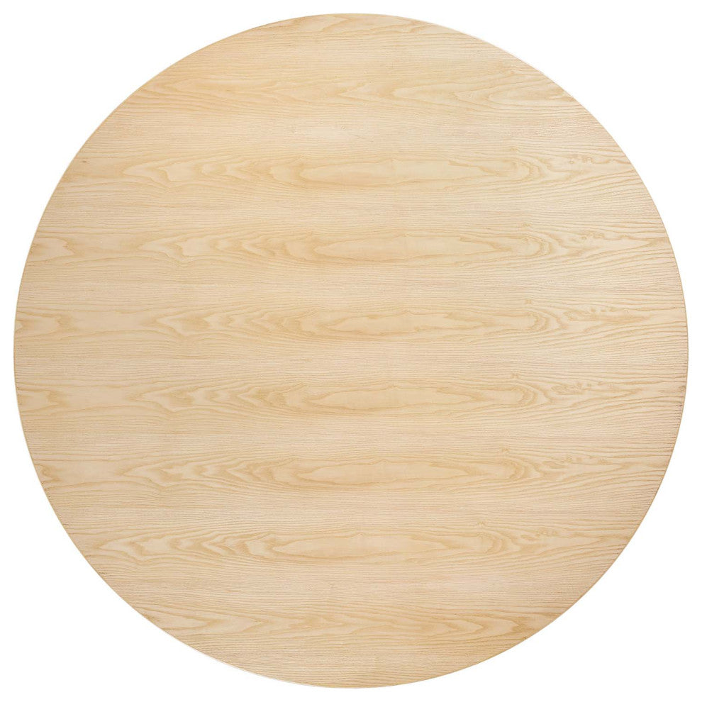 Lippa 60" Wood Dining Table, Black Natural