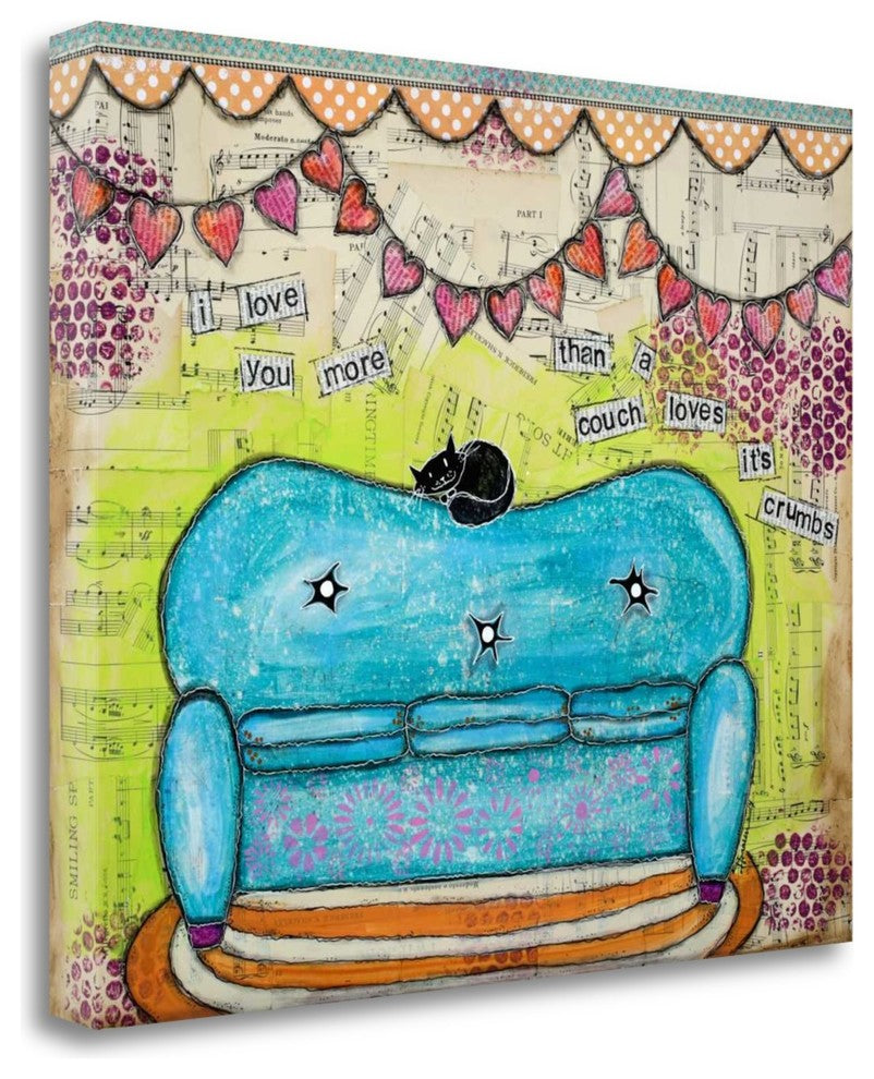 "Couch Loves Its Crumbs" By Denise Braun, Giclee Print on Gallery Wrap Canvas