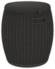 vidaXL Outdoor Storage Box Patio Furniture Beverage Cooler Black Polypropylene