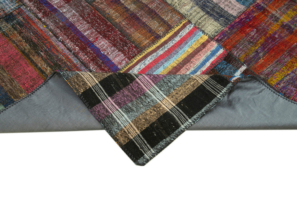 Rug N Carpet - Handmade Anatolian 6' 9'' x 10' 2'' Vintage Patchwork Kilim Rug