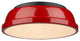Duncan 14" Flush Mount, Black With Red Shade