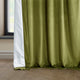 Heritage Plush Velvet Curtain Single Panel, Retro Green, 50"x84"