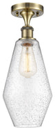 Innovations 516-1C-AB-G654-7 1-Light Semi-Flush Mount, Antique Brass