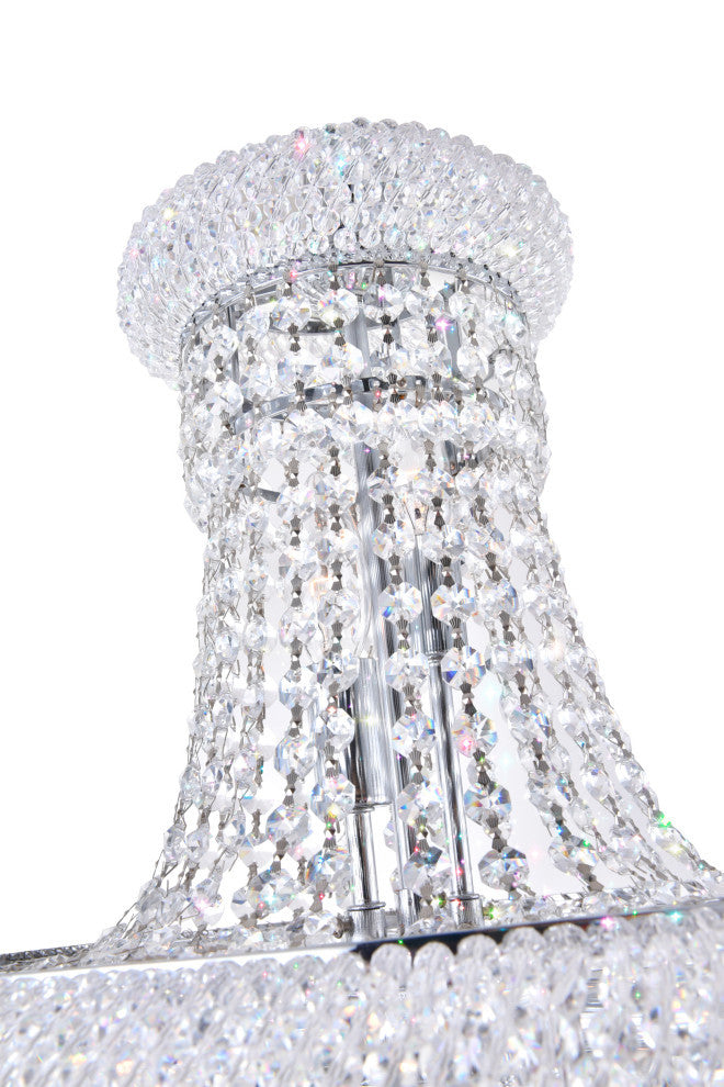 Empire 8 Light Down Chandelier With Chrome Finish