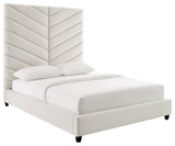 TOV Furniture Javan Cream Velvet Bed in King
