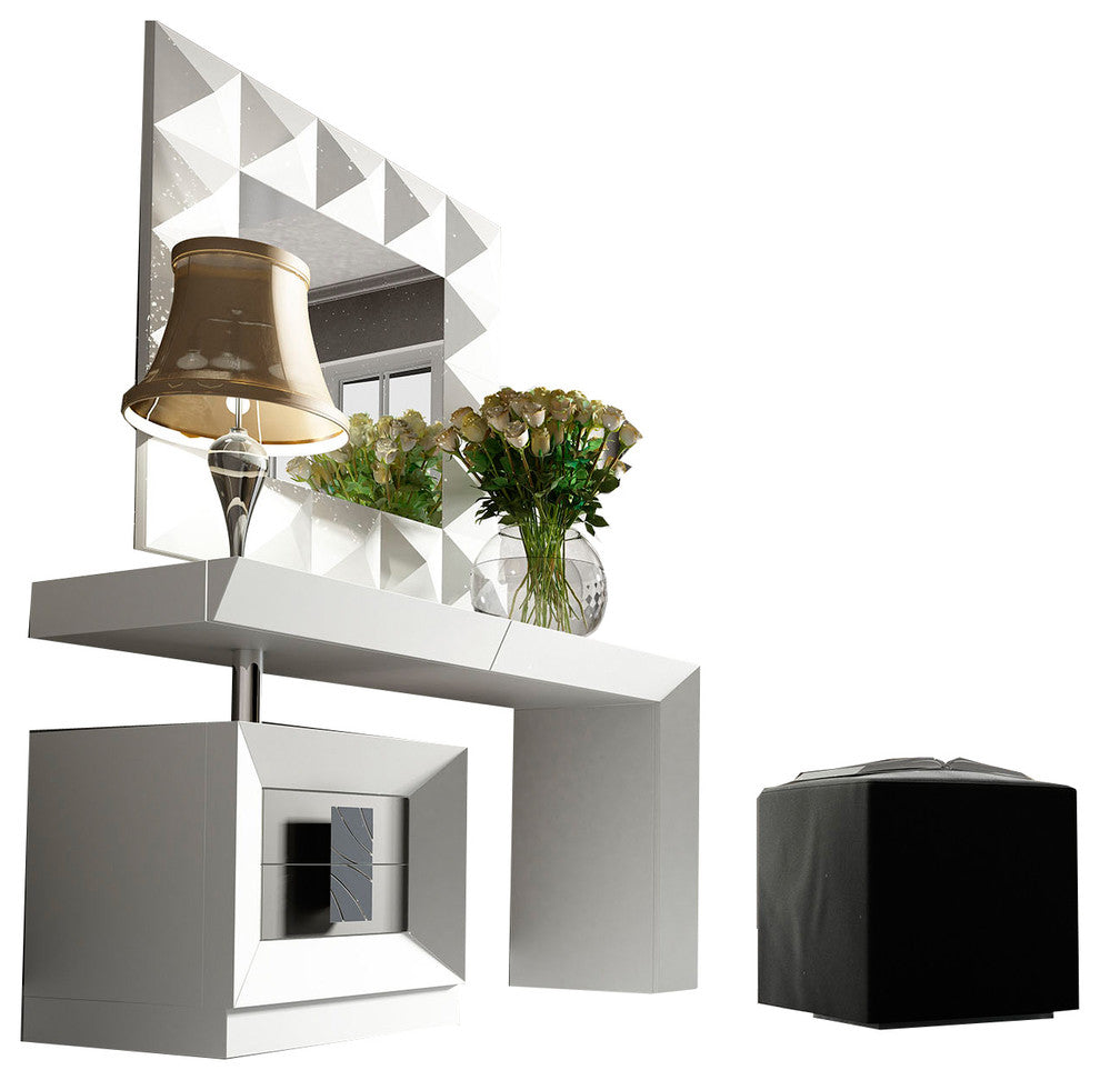 T17 Bedroom Make-up Vanity 55", Glossy Finish