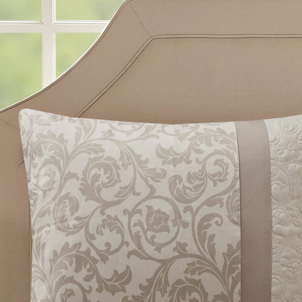510 Design Ramsey Embroidered 8 Piece Comforter Set, Neutral, King