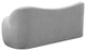 Flair Boucle Fabric Upholstered Bench, Grey