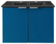 Sink Vanity Cabinet, Wall Mounted, Melamine, Blue Navy Black, Modern, Bathroom