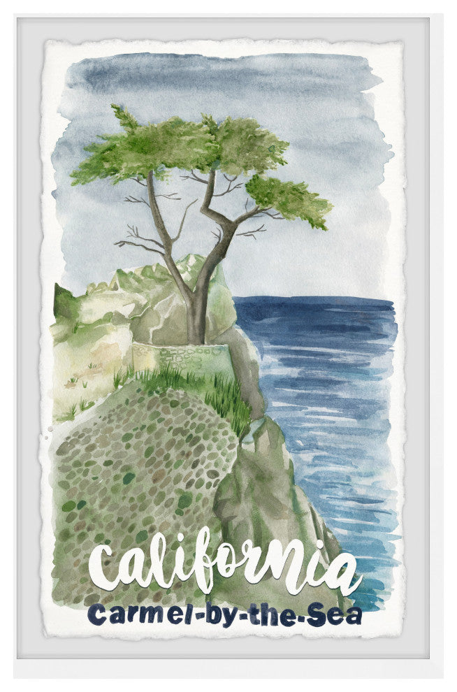 "Discover Carmel by the Sea" Framed Painting Print, 30x45