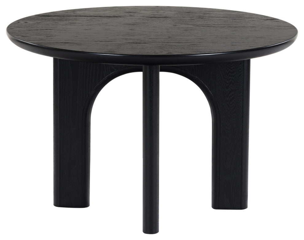 Safavieh Couture Olivetta Round Wood Dining Table, Black