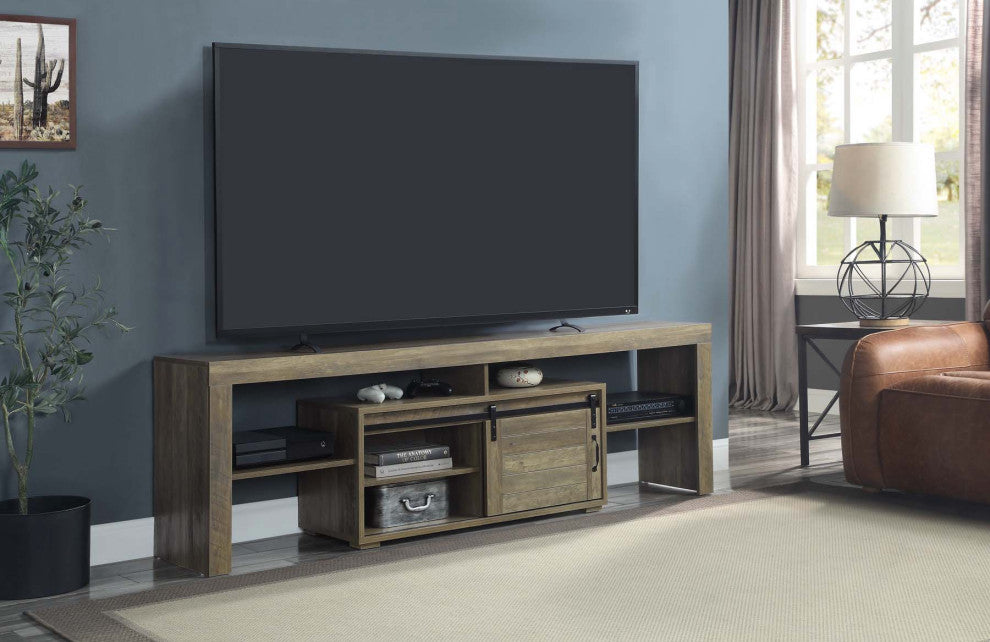 Acme Wasim TV Stand Rustic Oak Finish