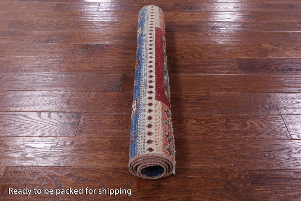 Persian Gabbeh Tribal Handmade Wool Rug 3' 4" X 4' 10" Q10132