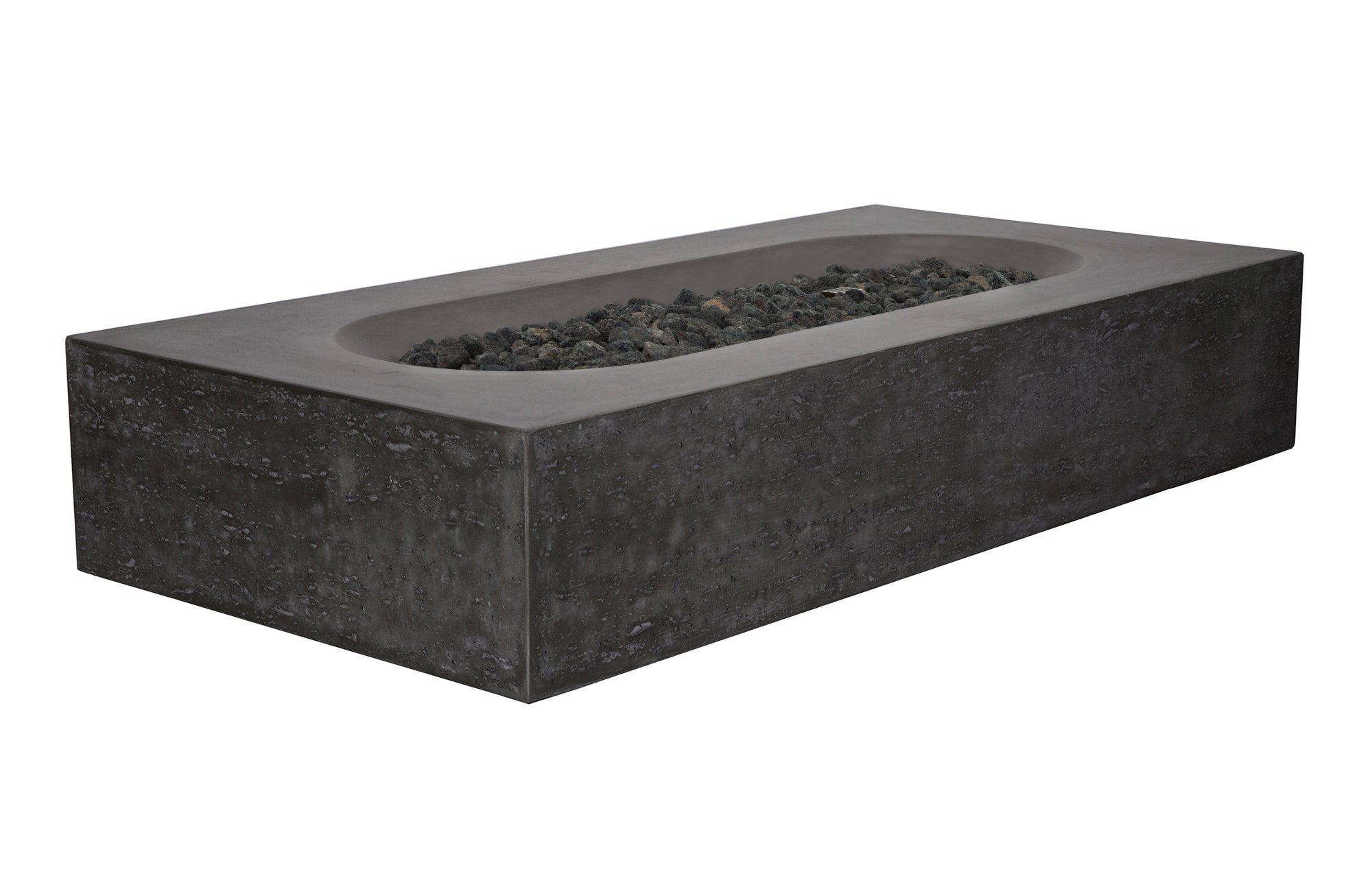 Pyromania Alchemy Concrete Fire Pit Table, 60"x30", Charcoal, Natural Gas