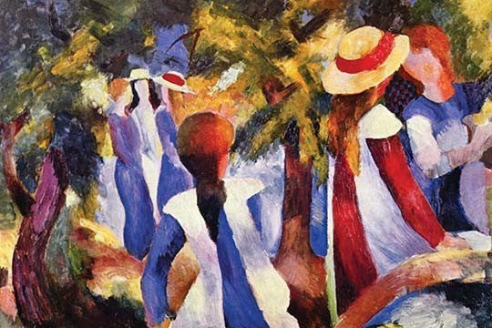 Girls in the Open by August - Gallery Wrapped Canvas Art 28" x 42"