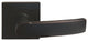 Square Contemporary Door Lever, Style 8048, Dark Oil Rubbed Bronze, Dummy