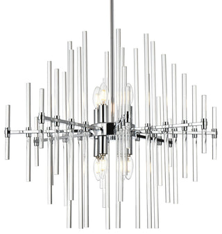 Elegant Lighting 2502D27 Sienna 8 Light 27"W Crystal Chandelier - Chrome