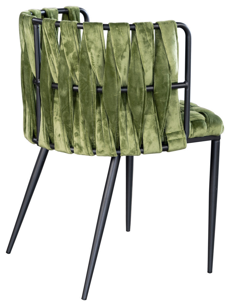 Milano Dining Chair, Green/Black