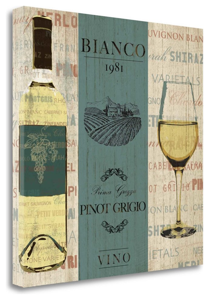 "Vino Bianco 1981" By Piper Ballantyne, Giclee Print on Gallery Wrap Canvas