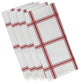 Windowpane Plaid Geometric Print Napkin, Burnt, Set of 4