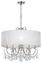 Othello 5 Light Clear Crystal Polished Chrome Chandelier