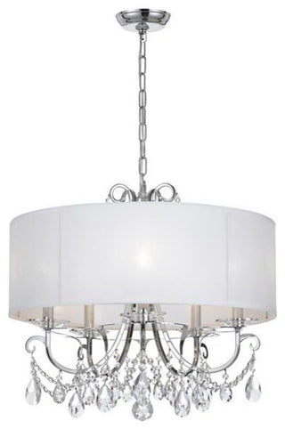 Othello 5 Light Clear Crystal Polished Chrome Chandelier