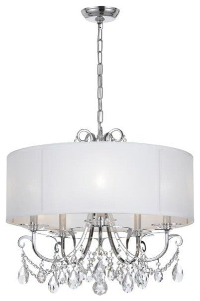 Othello 5 Light Clear Crystal Polished Chrome Chandelier