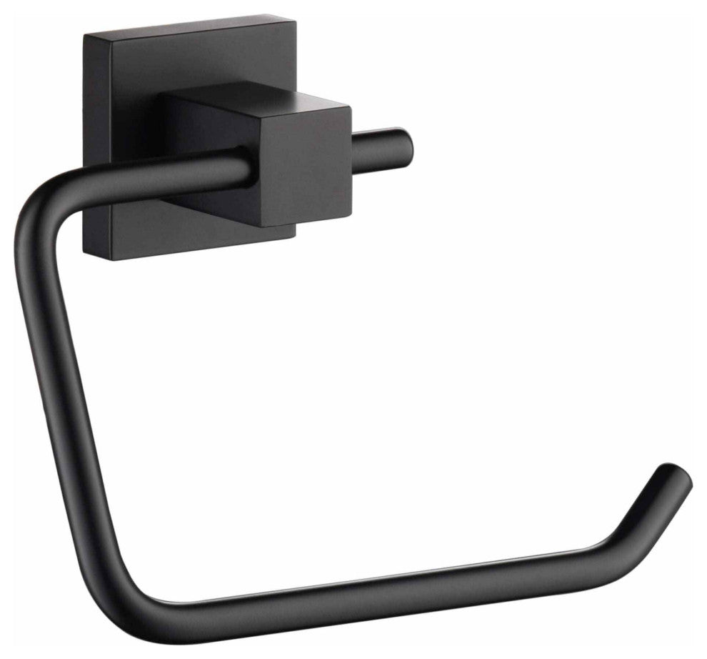 Cube Bathroom Toilet Paper Holder, Matte Black