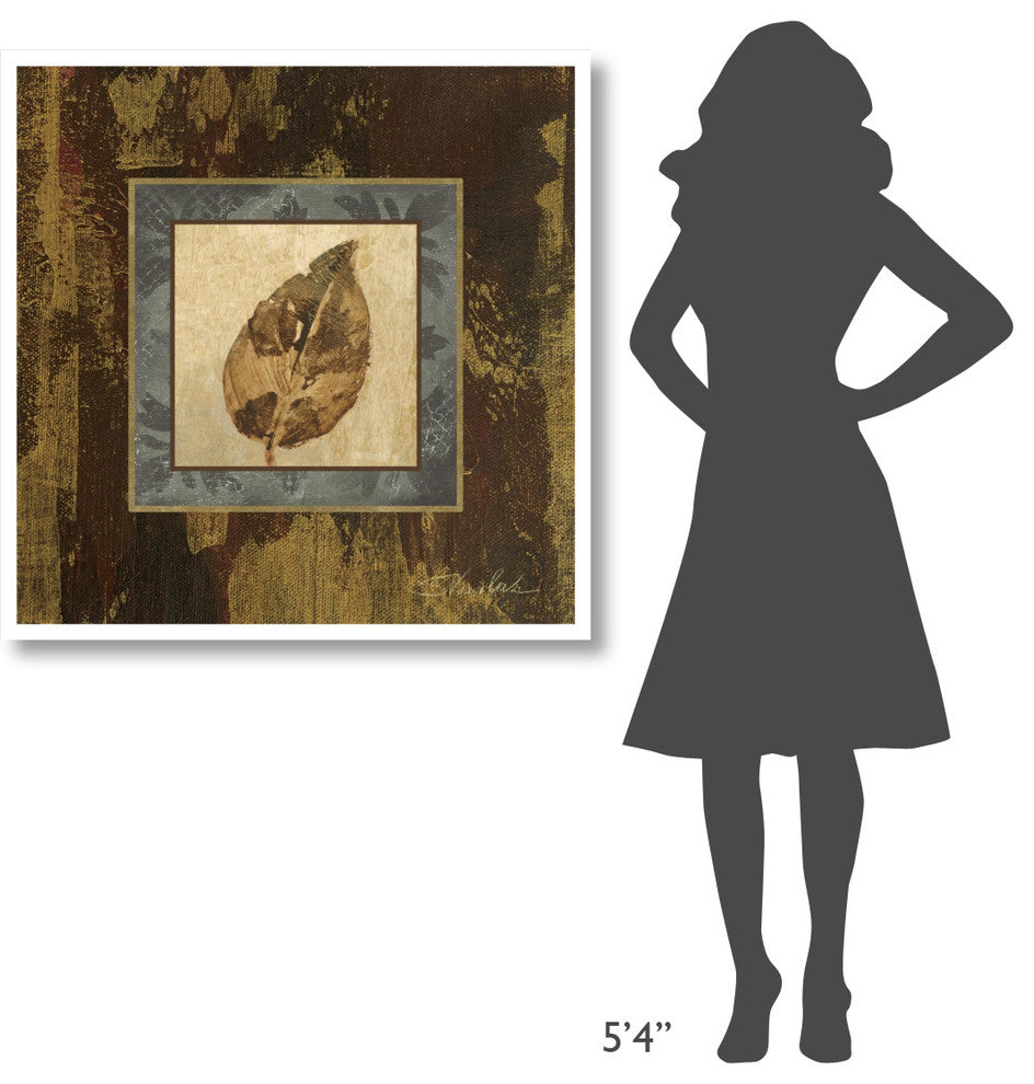 "Autumn Leaf Square III" Digital Paper Print by Silvia Vassileva, 38"x38"
