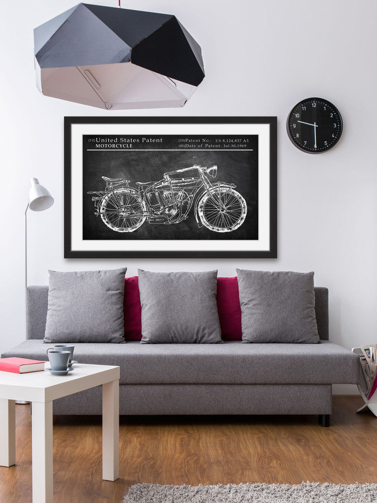 "Triumph Speed Twin" Framed Painting Print, 18"x12"