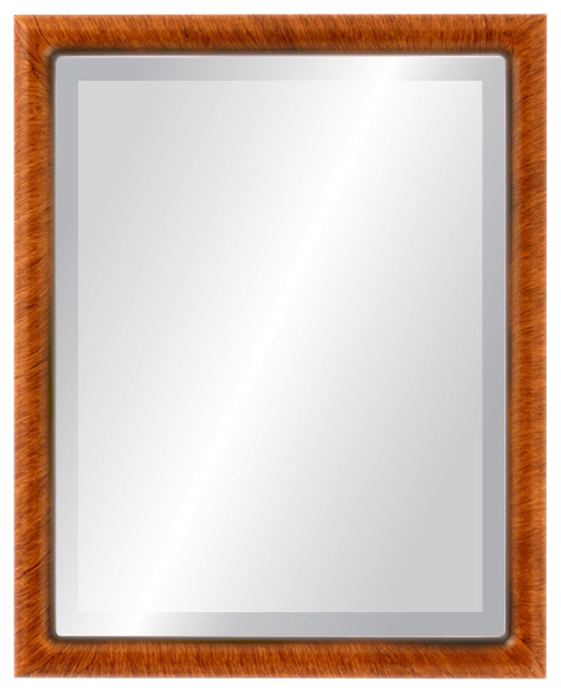 Pasadena Framed Rectangle Mirror, Vintage Walnut, 21"x25"