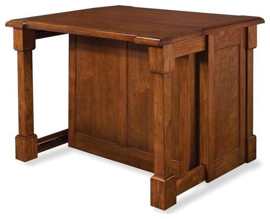 Homestyles Aspen Wood Kitchen Island in Brown