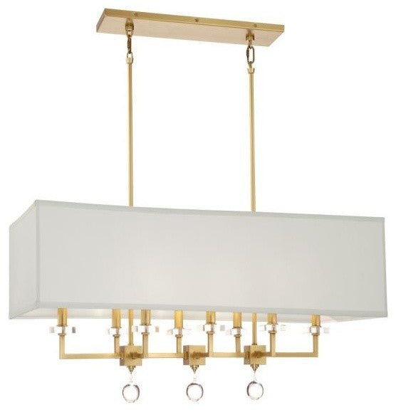 Paxton 8-Light Chandelier, Antique Gold