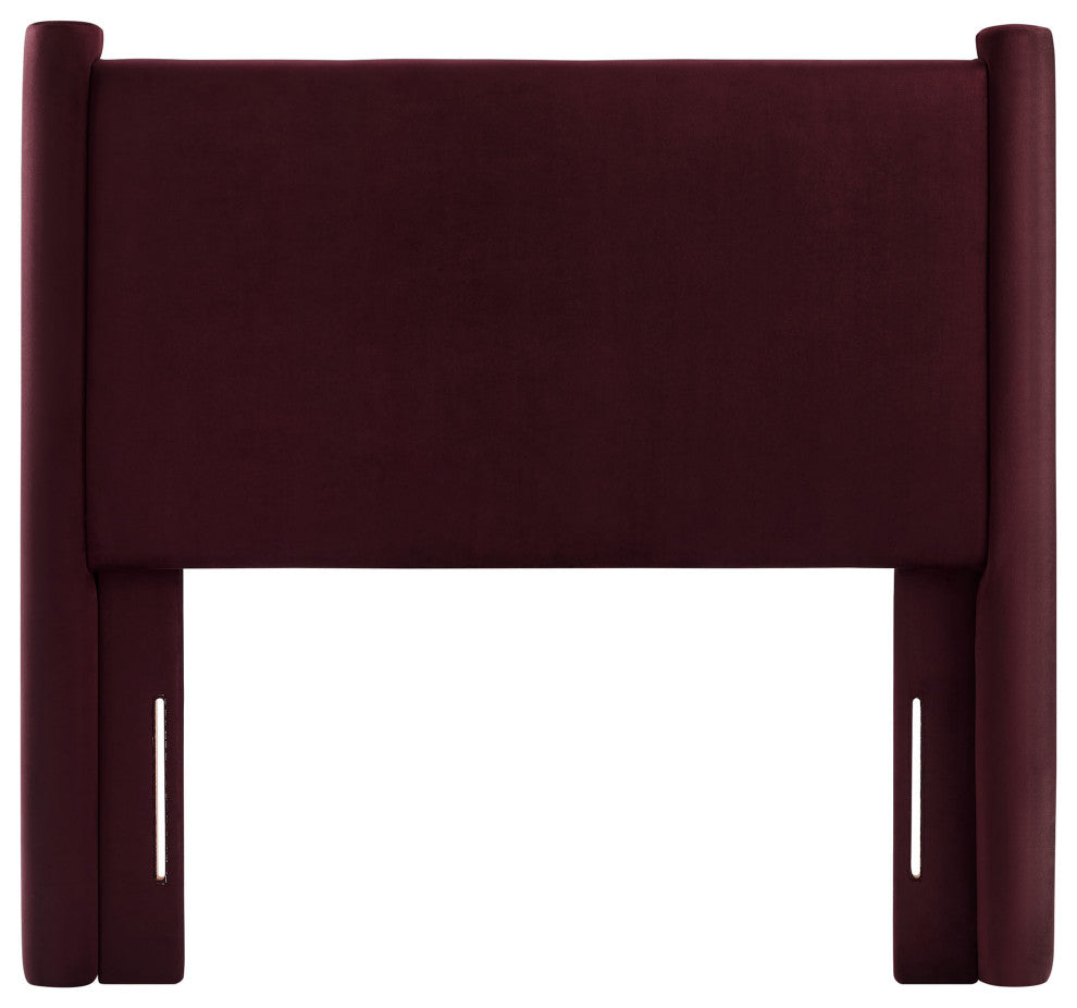Rael Performance Velvet Twin Headboard, Mulberry
