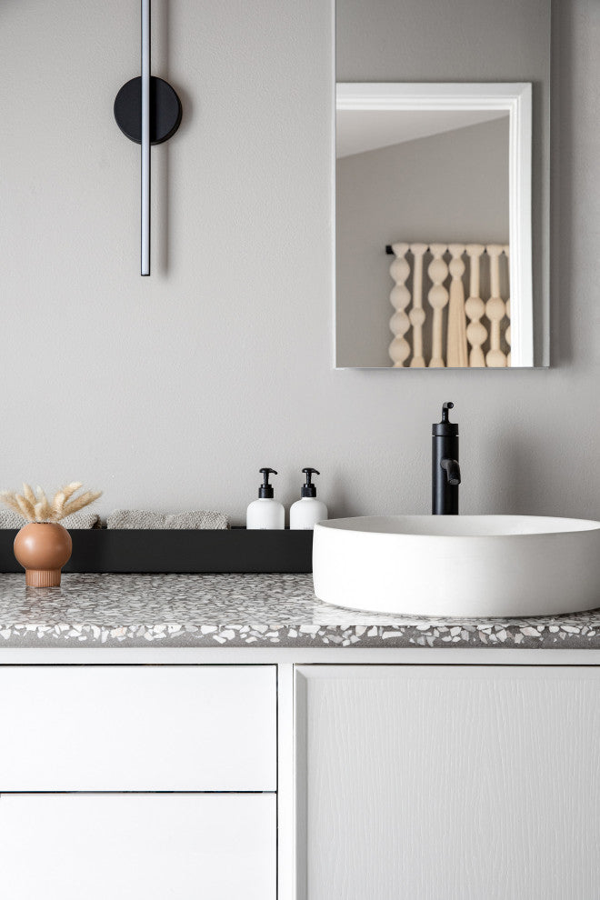 GEO Series Plastic Planter, Black, Trough, 1 Pack